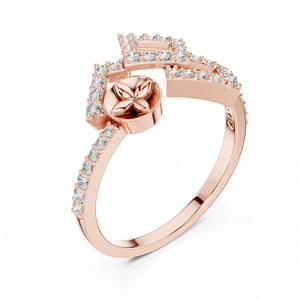 แหวนเพชรทรงบริลเลียนต์ 0.33 กะรัต เพชรเลี้ยงในห้องปฏิบัติการ ทองคำขาว 14K สำหรับผู้หญิง |   แหวนทองชุบสำหรับงานเลี้ยง ได้รับการรับรองจาก IGI - Product Image 4