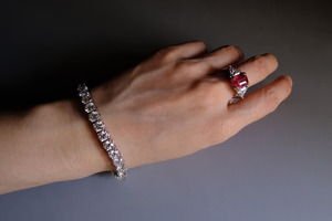 <b>925</b> Solid <b>Sterling</b> <b>Silver</b> Moissanite Diamond Tennis <b>Bracelet</b> Hip Hop <b>Bracelet</b> for Women's Fashion Jewelry - Product Image 5