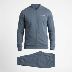 Hawk Eye Sports <b>Men's</b> Slim Fit Polyester/Cotton Fleece 300g Winter <b>Pullover</b> Hoodie Full-Length Tracksuit Set Breathable - Product Image 2