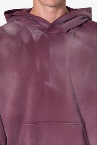 Sweatshirt à capuche zippé et pantalon de survêtement avec lavage à l'acide lourd logo personnalisé lavage vintage de haute qualité - Product Image 4