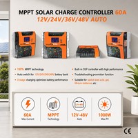 60A MPPT Solar-Laderegler 12V 24V 48V Auto LCD-Display Max PV 120V für Heim-Solaranlagen CE-Zertifiziert
