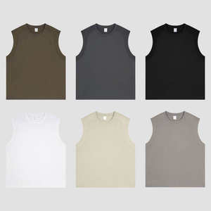 Camiseta sin Mangas Personalizada con Logotipo para Hombre, Lisa, Teñida, 190GSM, Mezcla de Algodón y Poliéster, Secado Rápido, Ropa Deportiva - Product Image 4