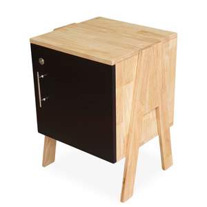 Ensemble de 2 casiers de rangement personnels empilables et verrouillables 40x40x72cm en bois de caoutchouc TCN68042 - Product Image 6