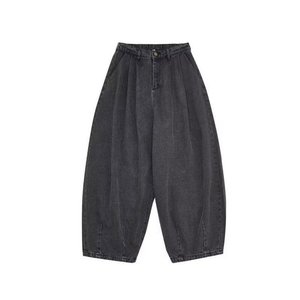 กางเกงยีนส์ฟอกสีวินเทจกางเกงคาร์โก้เอวสูงสำหรับผู้ชายผู้หญิงสวมใส่สบายได้หลากหลาย - Product Image 1