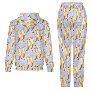 Ensemble de survêtement décontracté pour homme Hiver 2025, couleur unie, logo personnalisé imprimé, 100% coton, taille XXL, polaire coupe-vent, écologique, OEM - Product Image 3