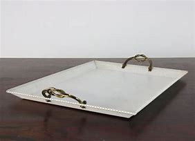 ถาดเสิร์ฟโลหะหรูหราแบบโบราณของนักออกแบบสมัยใหม่สำหรับบ้านคุณสมบัติการตกแต่งวัสดุเหล็ก - Product Image 6