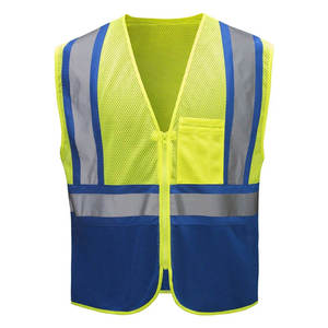 Chaleco de seguridad sin mangas de alta visibilidad con cinta reflectante para trabajadores de la construcción y exteriores - Product Image 3