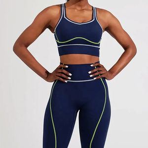 Conjunto de gimnasio para mujer, ropa deportiva, mallas de ejercicio de dos piezas, ropa deportiva, conjuntos de Yoga de LICRA de poliéster 100%, trajes deportivos, conjuntos de Yoga personalizados - Product Image 4
