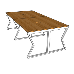 BFMB012-Minimalist 4-Piece MBamboo Cluster Workstation 240x120cm ต้องประกอบเอง - Product Image 5