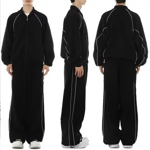 Vente en gros de survêtement de haute qualité Survêtement baggy en polyester surdimensionné Pantalon baggy avec logo personnalisé pour hommes - Product Image 3