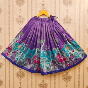 Ensemble Lehenga Choli Shoryam Fashion pour filles avec dupatta |   Vêtements ethniques pour enfants en polyester imprimé violet pour Diwali, mariage et fête - Product Image 6