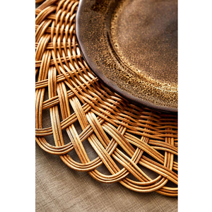 Napperon rond en rotin peint à la main naturel moderne et assiette bohème décor à la maison Vietnam vente en gros - Product Image 5