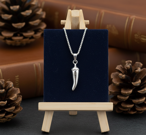 สร้อยโซ่โรเดียมสีเงิน925โรเดียมชุบพริกไทยจี้แบบมินิมอลของบุคคลที่สามที่ได้รับการรับรองแฟชั่นสวมใส่ทุกวัน - Product Image 1