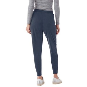 Pantalones para correr de algodón de cintura alta de Color sólido para mujer, ropa de mujer de cintura elástica con bolsillos delanteros planos - Product Image 2