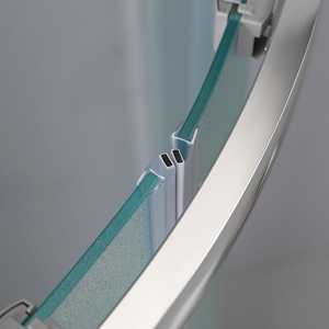 Mampara de Ducha Semicircular Genoa 80x80 6mm de Vidrio Mate, Accesorio Moderno para Baño - Product Image 3