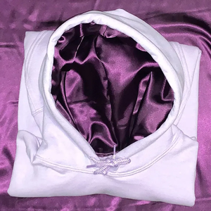 Sweat-shirts surdimensionnés à logo imprimé en relief double couche, 100% coton, doublure en satin, broderie personnalisée - Product Image 2