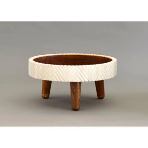 Soporte de decoración de tartas con incrustaciones de perlas madre de hueso indio hecho a mano, suministros de soporte de Chocolate Floral único, diseño de incrustaciones de hueso único - Product Image 5