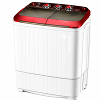 Oferta Especial: Lavadora Semiautomática Compacta de Doble Tina de 3.5KG/2KG con Pulsador y Centrifugadora para Apartamentos, Dormitorios y Hogares