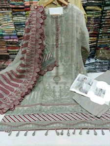 Vestido indio paquistaní de Organza, traje de perla bordada pesada, Salwar Kameez, ropa de fiesta, oferta, 2022 - Product Image 3