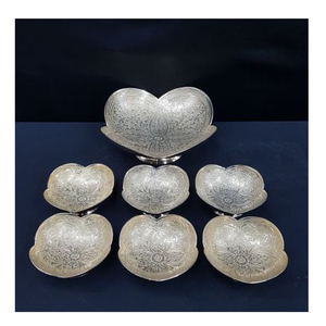 Juego de 7 piezas de grabado dorado, cuenco para chocolates, estilo árabe para chocolate/frutas secas/aperitivos/frutas, muestra gratis - Product Image 1