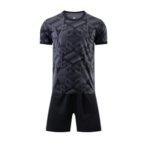 La mejor ropa de entrenamiento deportivo para hombres y niños, kits de fútbol azul, uniformes sin insignia de logotipo, camisa transpirable para juegos y deportes - Product Image 1