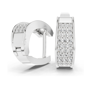Boucles d'oreilles créoles en diamant de laboratoire de 0,694 carats, taille brillant rond, or 18 carats, 14 carats, 10 carats et argent 925, or rose, or jaune, or blanc - Product Image 4