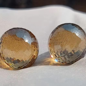 63.50 CTs couleur champagne jaune à facettes diamant coupe Football fait à la main et bijoux personnalisés - Product Image 3