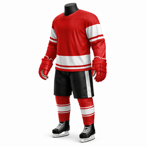Uniforme de hockey sobre hielo personalizado, conjunto de camiseta y pantalones cortos sublimados, ropa de equipo para adultos, fabricante OEM ODM - Product Image 3