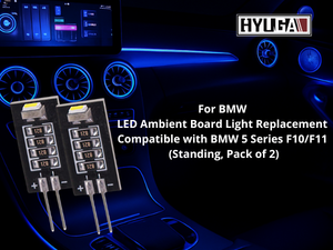 HYUGA para reemplazo de luz de tablero ambiental LED de 12V 0,7 W Compatible con 5 Series F10/F11 (paquete de 2 de pie) 2010-2017 - Product Image 4