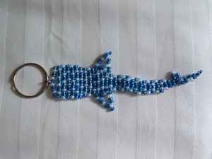 Llavero de Coche de Lujo Hecho a Mano con Cuentas Bordadas, Estilo Clásico, Llavero con Cuentas, Accesorio para Bolso, Hecho a Mano en Verde - Product Image 6