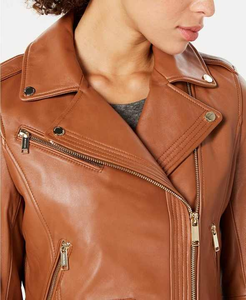 Chaquetas de PU Ajustadas de Moda para Mujer con Cuero de Oveja Auténtico, Largas, al por Mayor para Estilo Urbano y Moda Casual - Product Image 1