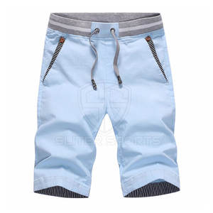 กางเกงขาสั้นผู้ชายสไตล์ไฮสตรีทกางเกงขาสั้นลายทึบชุดฝึกผ้าใบ - Product Image 1