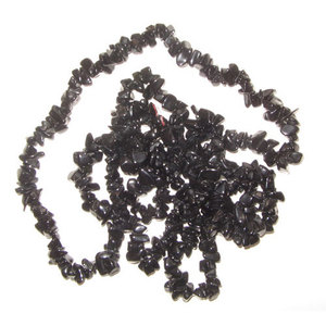 <b>Polished</b> <b>Black</b> Onyx Chip Gem Beads Natural Brown Mineral Gemstones - Product Image 1