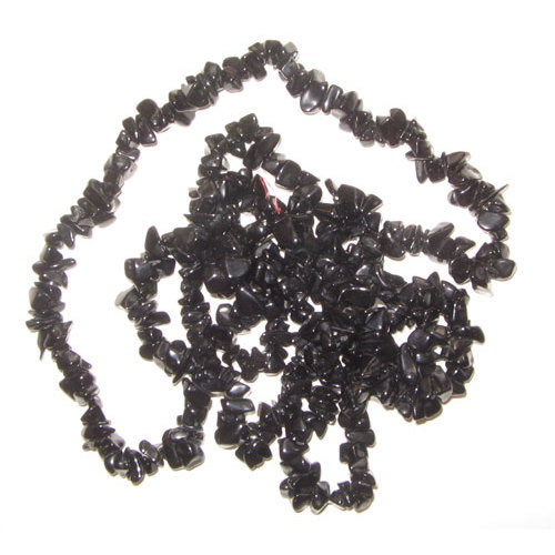 Polished Black Onyx Chip Gem Beads Natural Brown Mineral Gemstones
