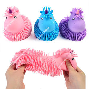 Jouet Sensoriel Fidget personnalisé unisexe cheveux touffus licorne TPR balle écologique rempli d'air léger amusant pour les enfants - Product Image 2