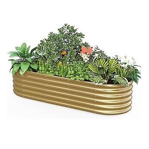 Jardinière de sol en métal fini antique décorative de balcon Jardinières galvanisées en métal pour la décoration de sol de jardin - Product Image 4