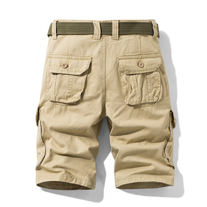 Wholesale Premium Luxury Heavy Weight Breathable Outdoor Solid 100% Cotton Quick Dry High Street Cargo Shorts Customized OEM - Product Image 3