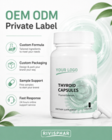 Capsules de soutien de la thyroïde OEM ODM L-Tyrosine avec Iode, Zinc, Ashwagandha pour la santé immunitaire, cérébrale, l'énergie, l'humeur et l'équilibre – Supplément pour adultes