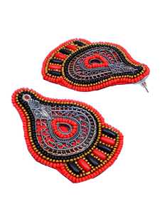 Pendientes de tuerca hechos a mano con cuentas azules de calidad inigualable, joyería de moda chapada en plata oxidada para mujer, regalo informal elegante - Product Image 6