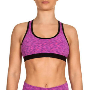 Soutien-gorge de sport pour femme, léger, confortable, respirant, logo frontal, haute élasticité, maintien moyen, sans dos, séchage rapide - Product Image 1