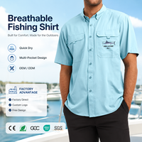 Chemise de pêche personnalisée en nylon et polyester à manches longues avec protection UV pour les équipes de pêche, idéale pour la randonnée et le travail en extérieur