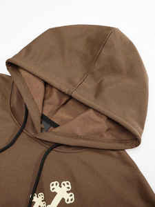 Sudadera estampada para hombre con logotipo personalizado, chándal de entrenamiento deportivo grueso para gimnasio, conjunto de pantalones con capucha, talla grande de invierno, dos piezas - Product Image 2