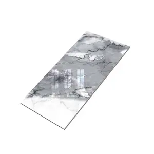 คุณภาพสูง600x1200มม. โมเดิร์นคลาสสิกมันวาวสีดำผสมเครื่องเคลือบดินเผาหินสีขาวพื้นห้างสรรพสินค้า60x120ซม. - Product Image 1