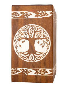 Urnas de cremación de madera modernas de Venta caliente, urnas decorativas para entierro funerario hechas a mano para hombre y mujer a bajo precio - Product Image 2