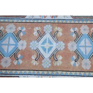 พรมขนาด 3.9x6.7 ฟุต, พรมวินเทจสไตล์ตุรกี, พรมขนสัตว์สีน้ำเงิน - Product Image 5