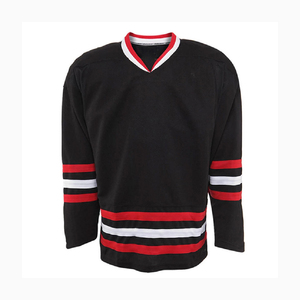 Maillot de hockey sur glace unisexe respirant saisonnier, sublimé, 100% polyester, avec logo personnalisé, nom et numéro personnalisés, fabrication d'équipe - Product Image 5