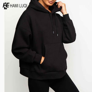 80% coton 20% polyester polaire hiver imprimé avant Logo personnalisé sweat à capuche pour femme sweat à capuche en gros - Product Image 3