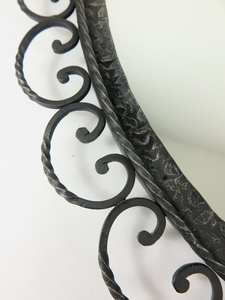 Miroir rond en fer forgé années 70 - Product Image 3