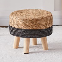 Vente en gros d'un nouvel article pouf rond en jonc de mer coussin tissé naturel pouf tabouret pouf meubles de maison faits à la main au Vietnam