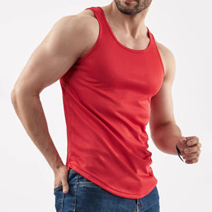 Camiseta sin mangas para hombre con ajuste cómodo hecho a medida, servicio OEM, transpirable, precio al por mayor, camisetas sin mangas para hombre de colores sólidos con servicio OEM - Product Image 5